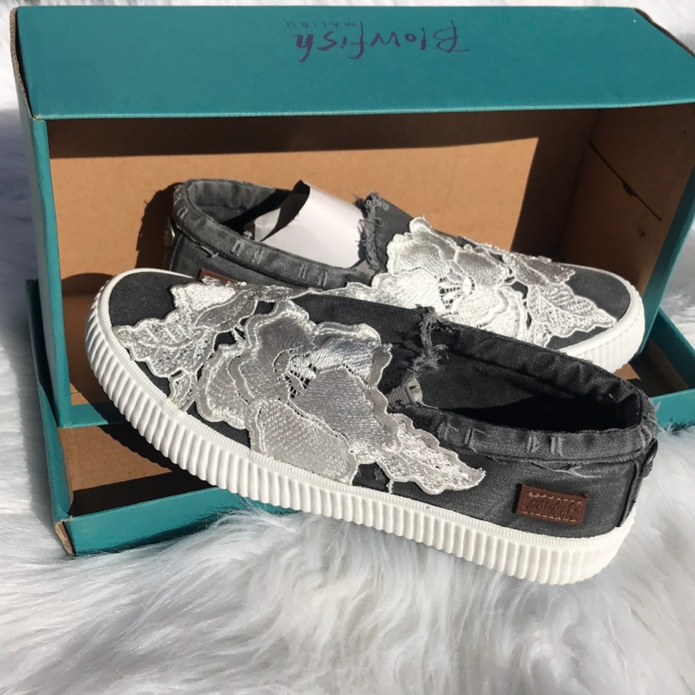 Blowfish Malibu | lace denim gray shoe